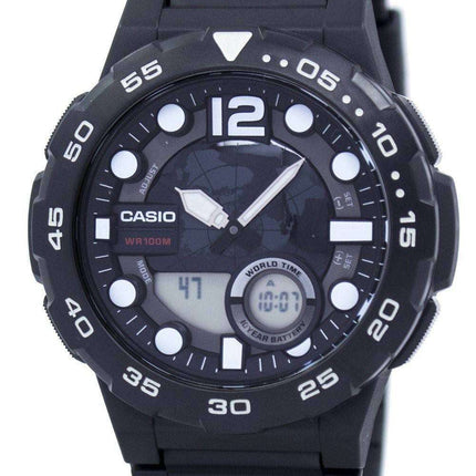 Casio World Time Alarm Analog Digital AEQ-100W-1AV Men's Watch