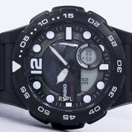 Casio World Time Alarm Analog Digital AEQ-100W-1AV Men's Watch