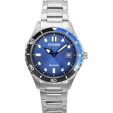 Citizen Eco-Drive Stainless Steel Blue Dial AW1821-89L 100M Unisex Watch