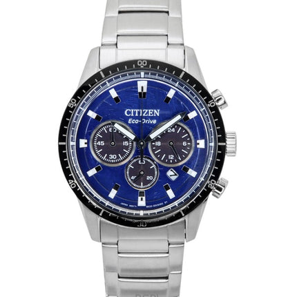 Citizen Eco-Drive Chronograph Stainless Steel Blue Dial CA4624-56L 100M Men's Watch