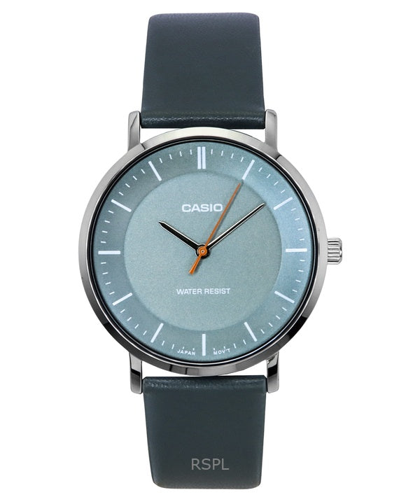 Casio Standard Analog Leather Strap Grey Dial Quartz MTP-VT04L-8E Men's Watch