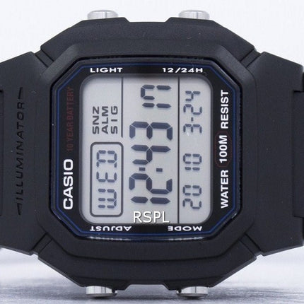 Casio Digital Classic Illuminator W-800H-1AVDF W-800H-1AV Mens Watch