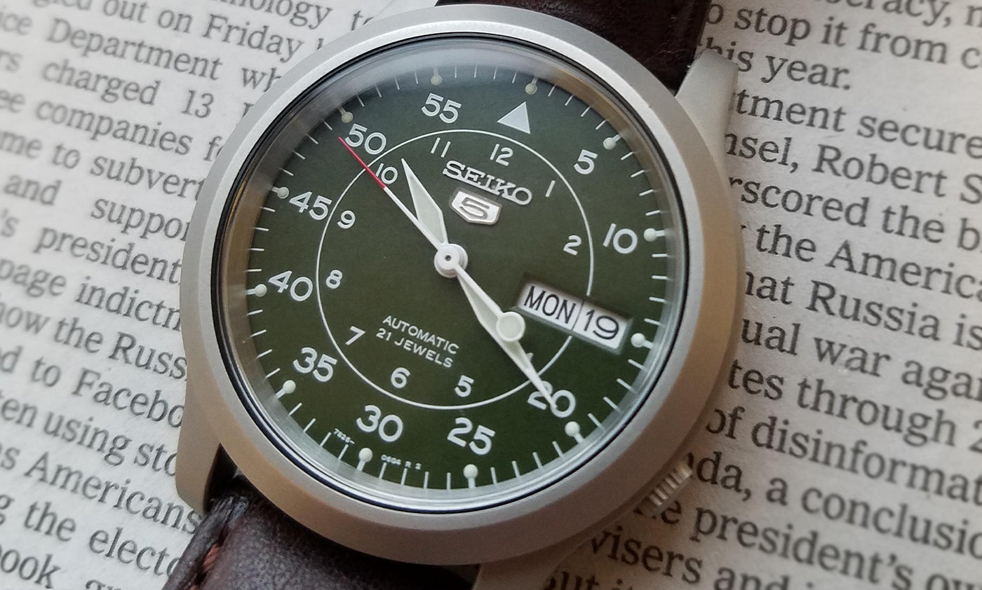 Seiko 5 Military SNK805K2-SS1 Automatic Black Leather Strap Men’s Watch