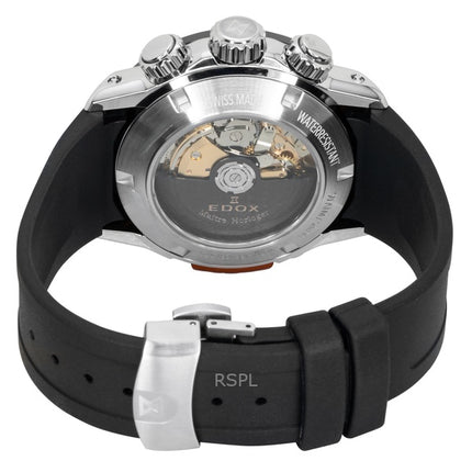 Edox CO-1 Chronograph Rubber Strap Blue Dial Automatic Diver's 01128-3NOCA-BUIDN 500M Men's Watch