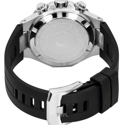 Edox Delfin The Original Chronograph Rubber Strap Black Dial Quartz Diver's 10112-3NCA-NIN 200M Men's Watch