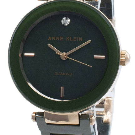 Anne Klein 1018RGGN Diamond Accents Quartz Women's Watch