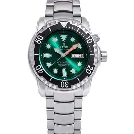 Ratio FreeDiver Helium-Safe 1000M Sapphire Automatic 1068HA96-34VA-GRN Men's Watch