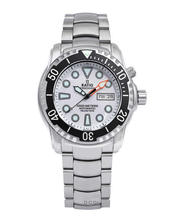 Ratio FreeDiver Helium-Safe 1000M Sapphire Automatic 1068HA96-34VA-WHT Men's Watch