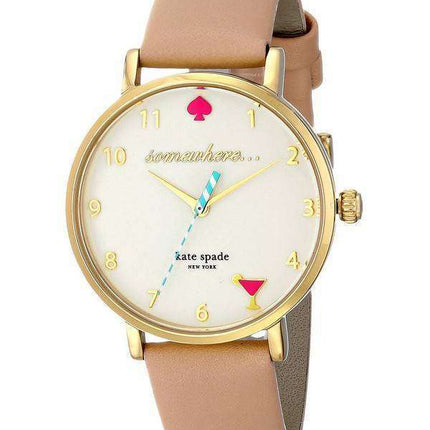 Kate Spade New York Metro Quartz Leather Strap 1YRU0484 Womens Watch
