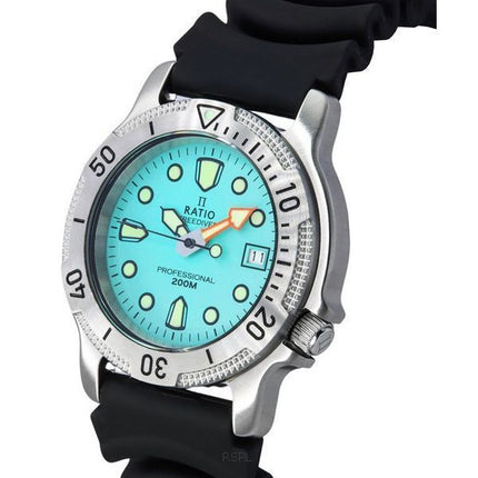 Ratio FreeDiver Professional Sapphire Ice Blue Dial Quartz 22AD202-IBLU 200M Men's Watch