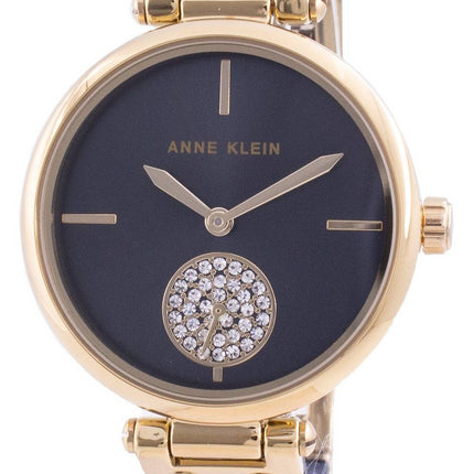 Anne Klein Swarovski Crystal Accented 3001GPBL Quartz Women's Watch