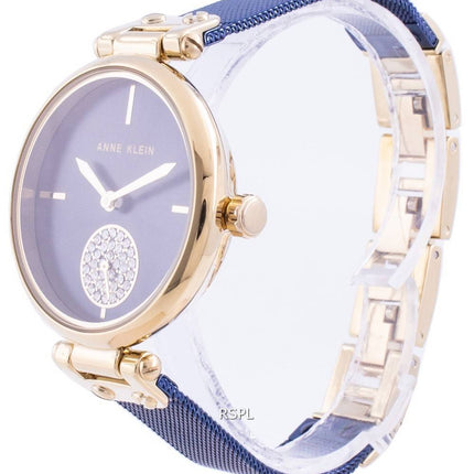 Anne Klein Swarovski Crystal Accented 3001GPBL Quartz Women's Watch