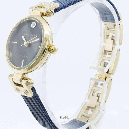 Anne Klein 3003GPBL Diamond Accents Quartz Women's Watch
