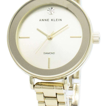 Anne Klein 3386CHGB Diamond Accents Quartz Women's Watch