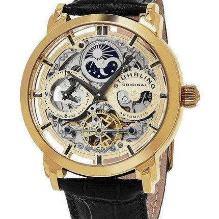 Stuhrling Original Legacy Anatol Automatic Dual Time Skeleton 371.02 Mens Watch