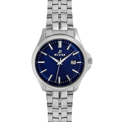 Westar Profile Stainless Steel Blue Dial Quartz 40202STN104 Women's Watch