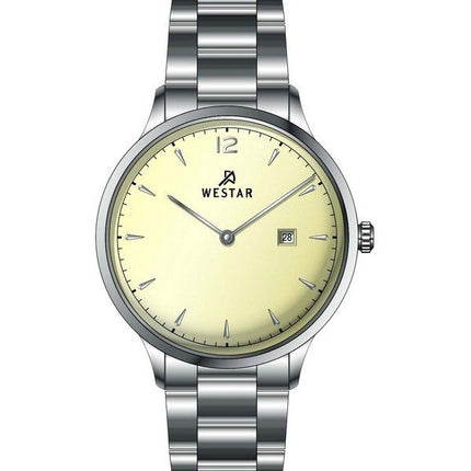 Westar Profile Two Tone Stainless Steel Light Champagne Dial Quartz 40218STN102 Women's Watch