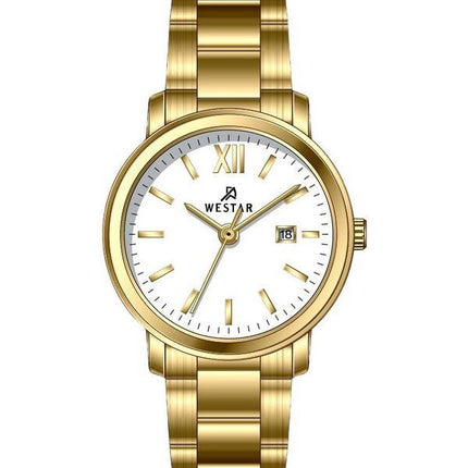 Westar Profile Stainless Steel White Dial Quartz 40245GPN101 Women's Watch