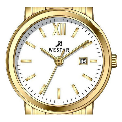 Westar Profile Stainless Steel White Dial Quartz 40245GPN101 Women's Watch