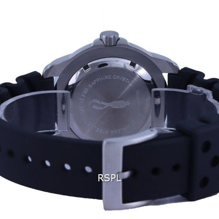 Ratio FreeDiver Black Dial PU Strap Quartz 48HA90-19-BLK 500M Mens Watch