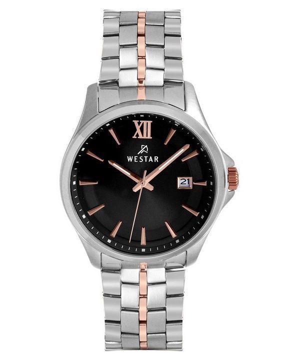 Westar Profile Stainless Steel Black Dial Quartz 50180SPN603 Men's Watch