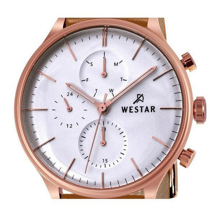 Westar Profile Leather Strap Silver Dial Quartz 50192PPN627 Men's Watch