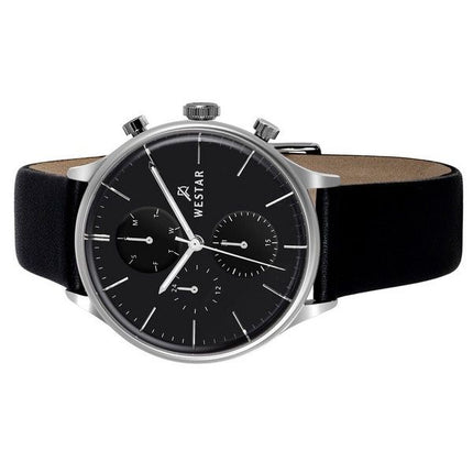 Westar Profile Leather Strap Black Dial Quartz 50192STN103 Men's Watch