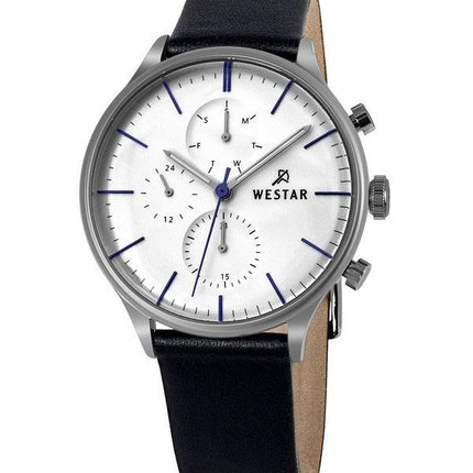 Westar Profile Leather Strap Silver Dial Quartz 50192STN407 Men's Watch