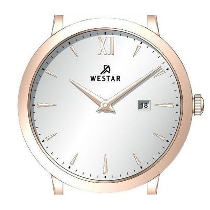 Westar Profile Leather Strap Silver Dial Quartz 50214PPN627 Men's Watch