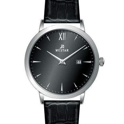 Westar Profile Leather Strap Black Dial Quartz 50214STN103 Men's Watch