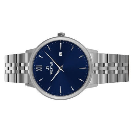 Westar Profile Stainless Steel Blue Dial Quartz 50215STN104 Men's Watch