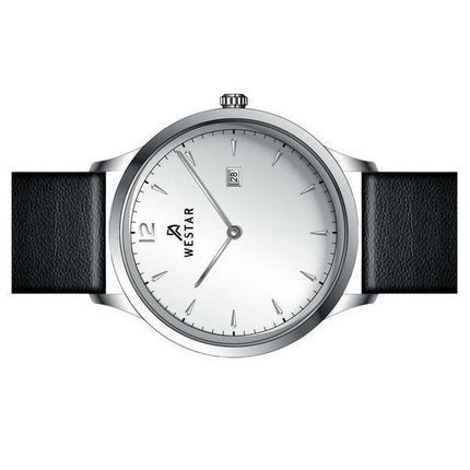 Westar Profile Leather Strap Silver Dial Quartz 50217STN107 Men's Watch