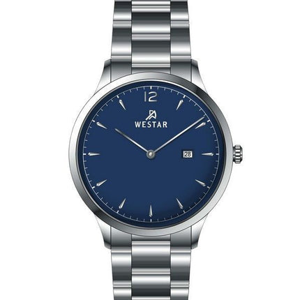 Westar Profile Stainless Steel Blue Dial Quartz 50218STN104 Men's Watch