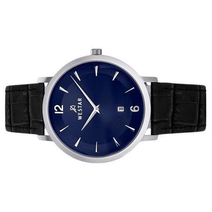 Westar Profile Leather Strap Blue Dial Quartz 50219STN104 Men's Watch