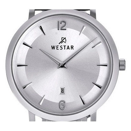 Westar Profile Leather Strap Silver Dial Quartz 50219STN107 Men's Watch