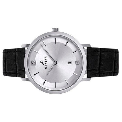 Westar Profile Leather Strap Silver Dial Quartz 50219STN107 Men's Watch