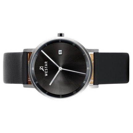 Westar Profile Leather Strap Black Dial Quartz 50221STN103 Men's Watch