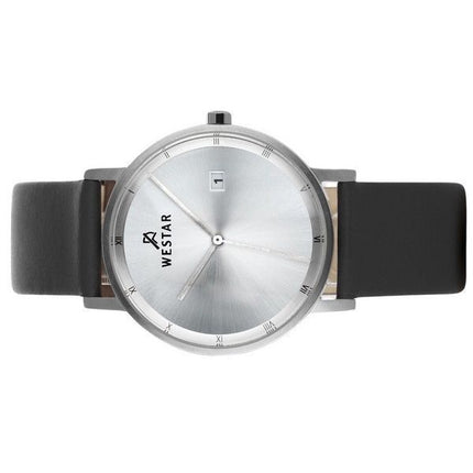 Westar Profile Leather Strap Silver Dial Quartz 50221STN107 Men's Watch