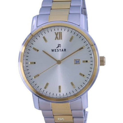 Westar Silver Dial Two Tone Stainless Steel Quartz 50245 CBN 102 Men's Watch