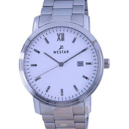 Westar White Dial Stainless Steel Quartz 50245STN101 Men's Watch