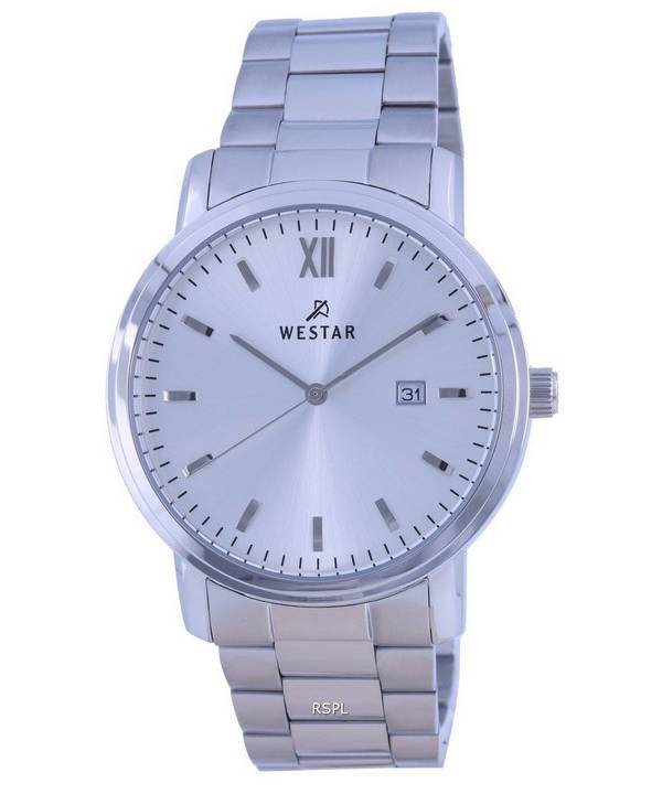 Westar White Dial Stainless Steel Quartz 50245STN107 Men's Watch