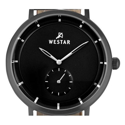 Westar Profile Leather Strap Black Dial Quartz 50246GGN103 Men's Watch
