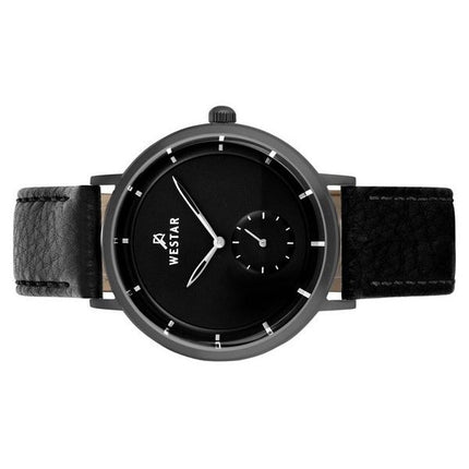 Westar Profile Leather Strap Black Dial Quartz 50246GGN103 Men's Watch