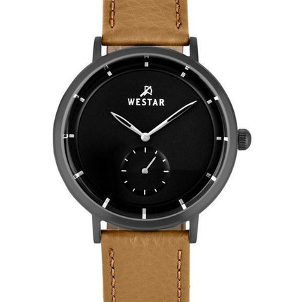 Westar Profile Leather Strap Black Dial Quartz 50246GGN183 Men's Watch