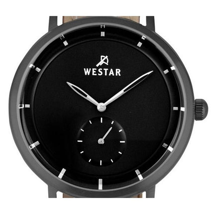 Westar Profile Leather Strap Black Dial Quartz 50246GGN183 Men's Watch
