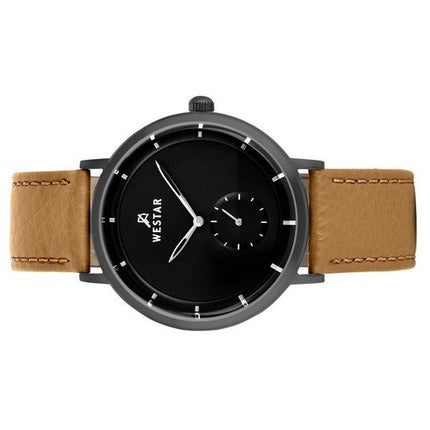 Westar Profile Leather Strap Black Dial Quartz 50246GGN183 Men's Watch