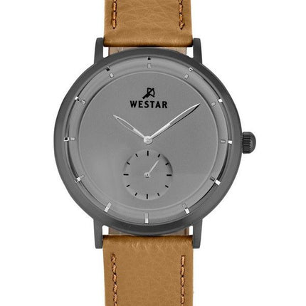 Westar Profile Leather Strap Grey Dial Quartz 50246GGN186 Men's Watch