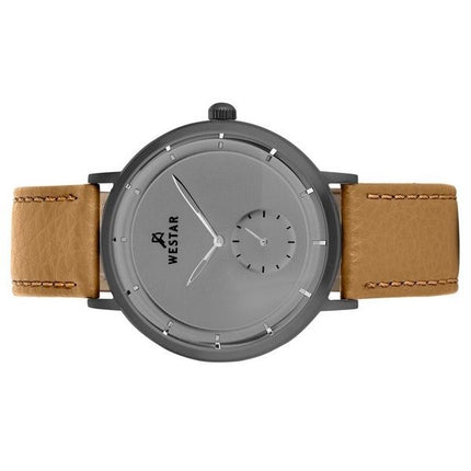 Westar Profile Leather Strap Grey Dial Quartz 50246GGN186 Men's Watch