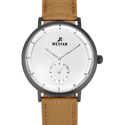 Westar Profile Leather Strap Silver Dial Quartz 50246GGN187 Men's Watch