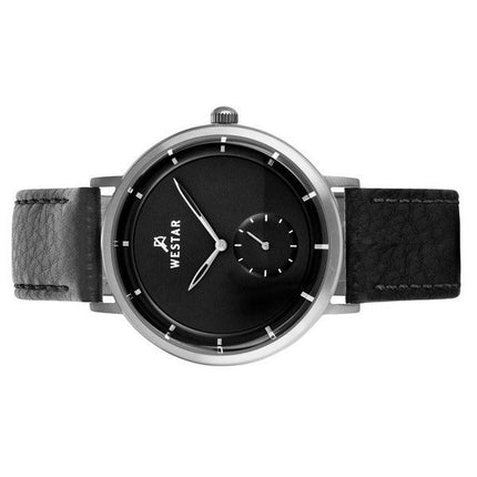 Westar Profile Leather Strap Black Dial Quartz 50246STN103 Men's Watch